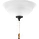 Torino 3 Light Forged Black Fan Light Kit in Etched