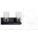 Goodwin 2 Light 12.87 inch Matte Black Vanity Light Wall Light