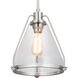 Range 1 Light Brushed Nickel Pendant Ceiling Light