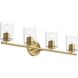 Replay 4 Light 30.75 inch Brushed Gold Bath & Vanity Light Wall Light