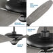 Mesilla 60 inch Flat Black with Grey Weathered Wood Blades Outdoor Ceiling Fan