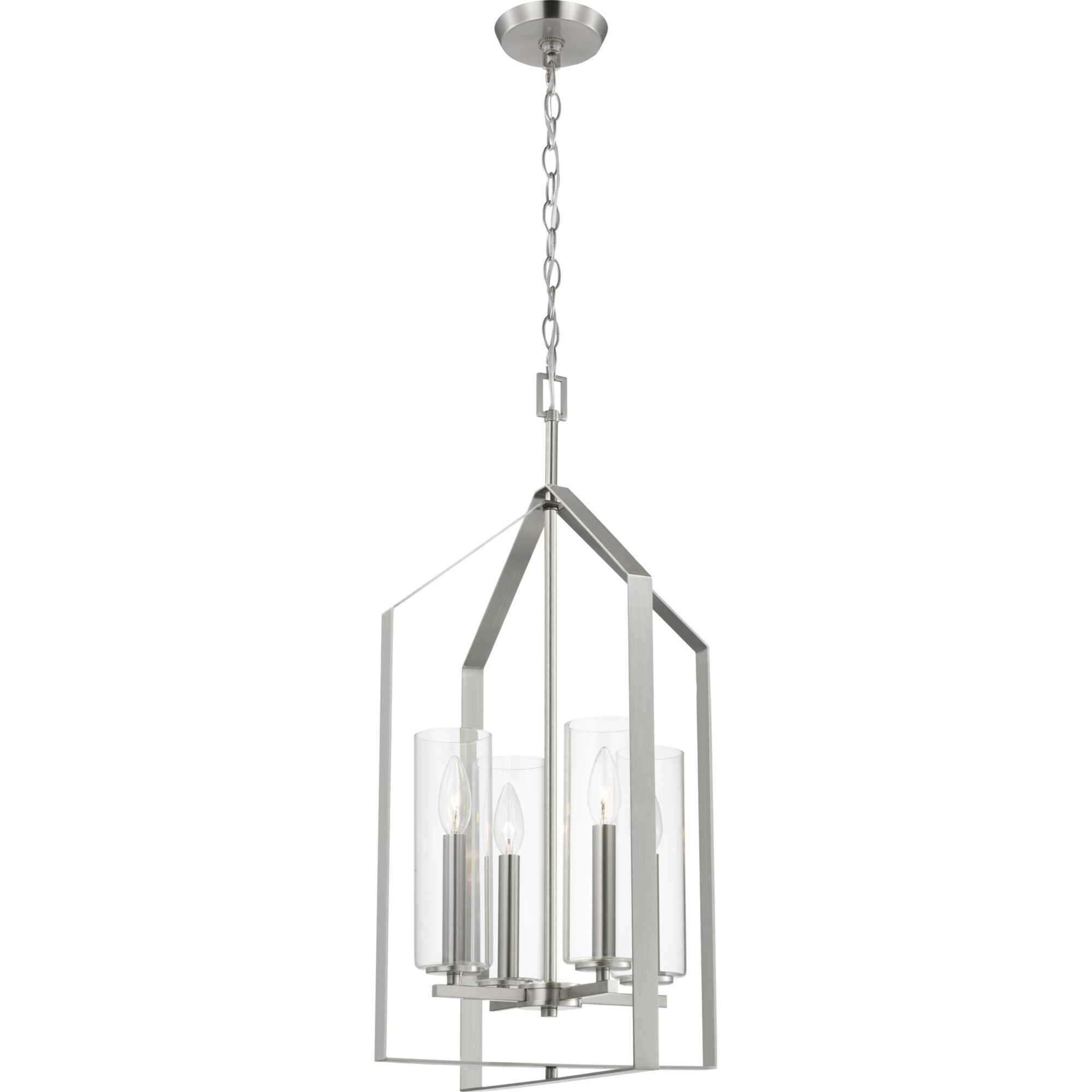 Vertex 4 Light 15 inch Brushed Nickel Foyer Light Ceiling Light