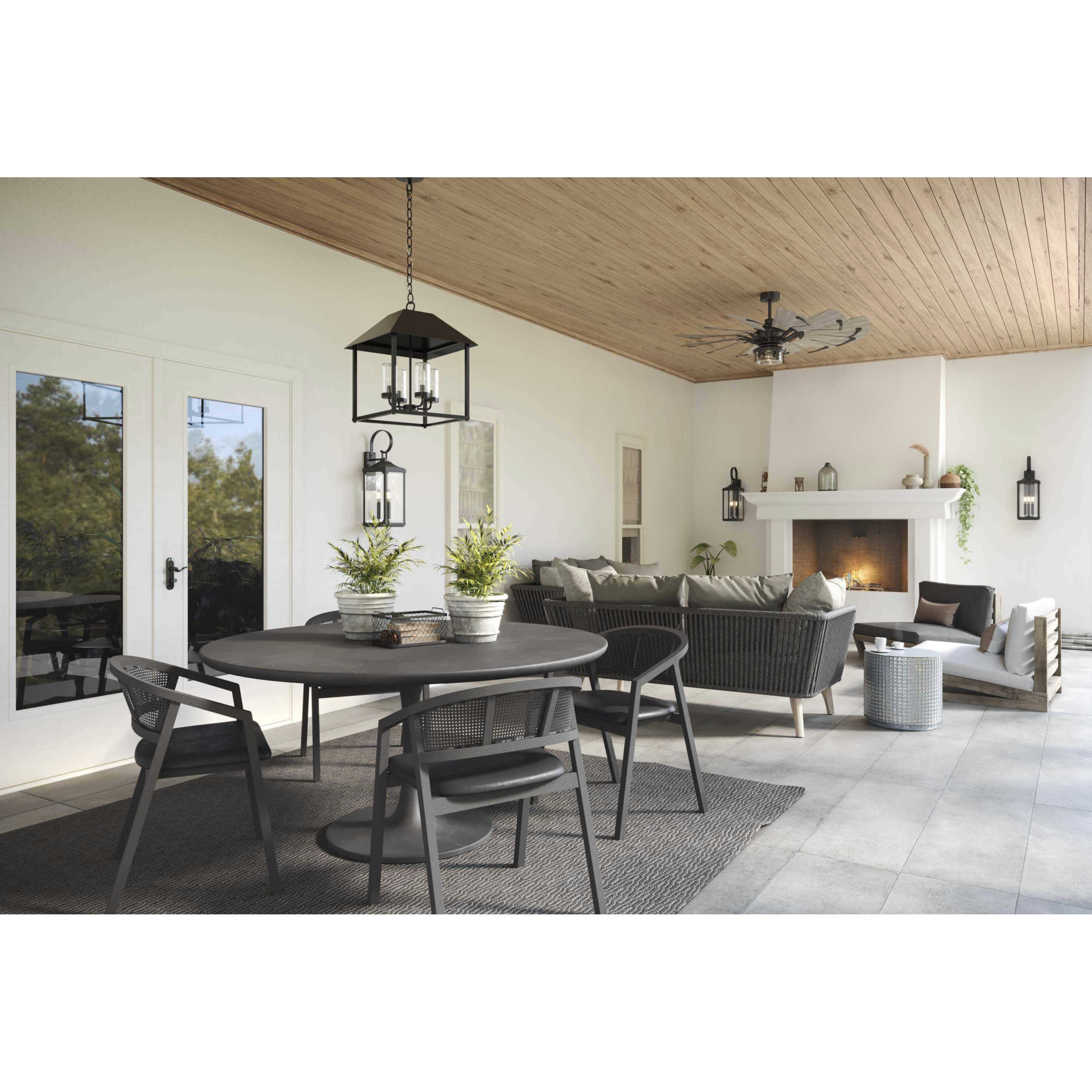 Springer II LED Matte Black Fan Light Kit