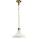 Graelyn 1 Light 14 inch Brushed Gold Pendant Ceiling Light, Design Series