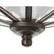 Beveled Glass 4 Light 11.13 inch Antique Bronze Flush Mount Ceiling Light