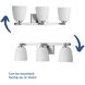 Fleet 3 Light 23 inch Brushed Nickel Bath Vanity Wall Light