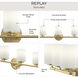 Replay 3 Light 22 inch Brushed Gold Bath & Vanity Light Wall Light