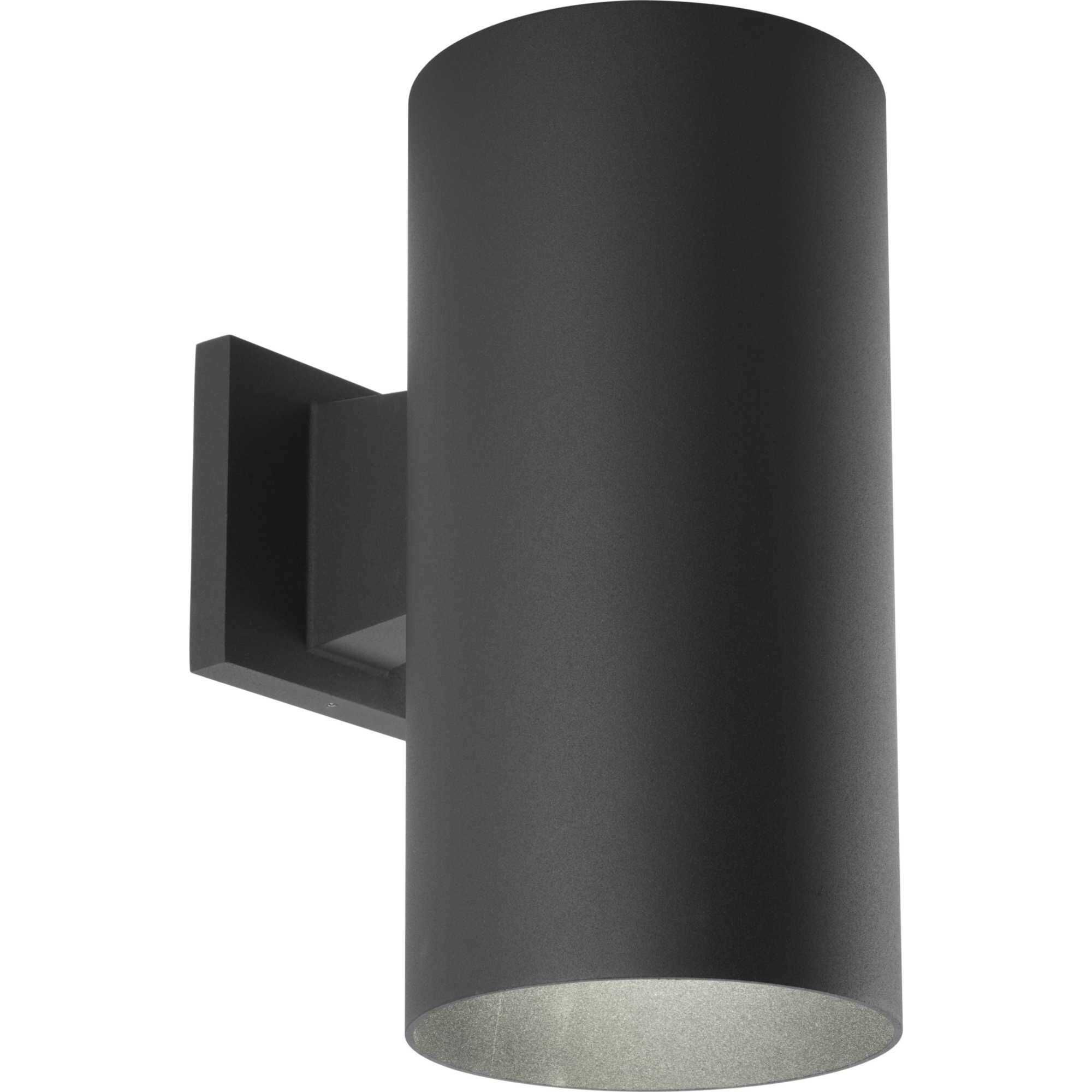 Cylinder Outdoor Wall Cylinder in Black, Standard Lamping