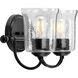 Bowman 2 Light 16 inch Matte Black Bath Vanity Wall Light