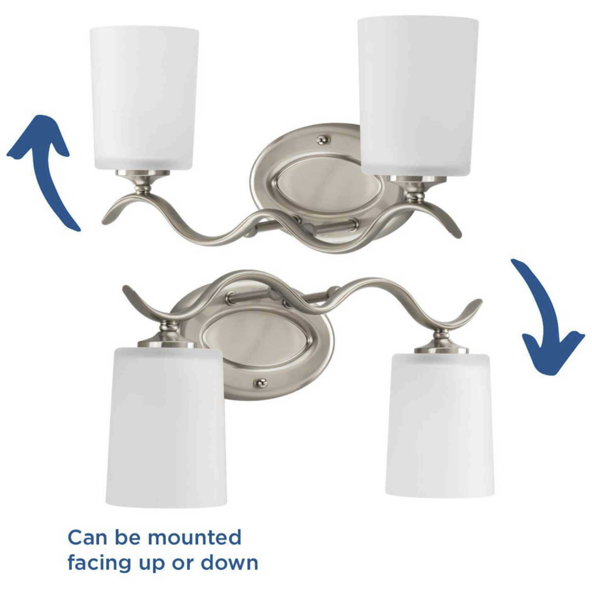 Inspire 2 Light 15 inch Brushed Nickel Bath Vanity Wall Light