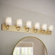 Merry 6 Light 48 inch Brushed Gold Bath Vanity Wall Light