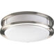 Acrylic Round 1 Light 10 inch Brushed Nickel Flush Mount Ceiling Light in Circline Fluorescent