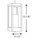Patewood 1 Light 5.5 inch Matte Black Outdoor Hanging Lantern, Design Series