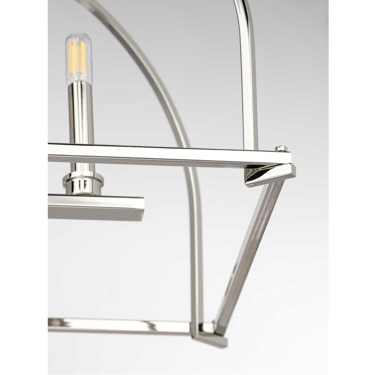 Seneca 6 Light 38.25 inch Polished Nickel Linear Chandelier Ceiling Light