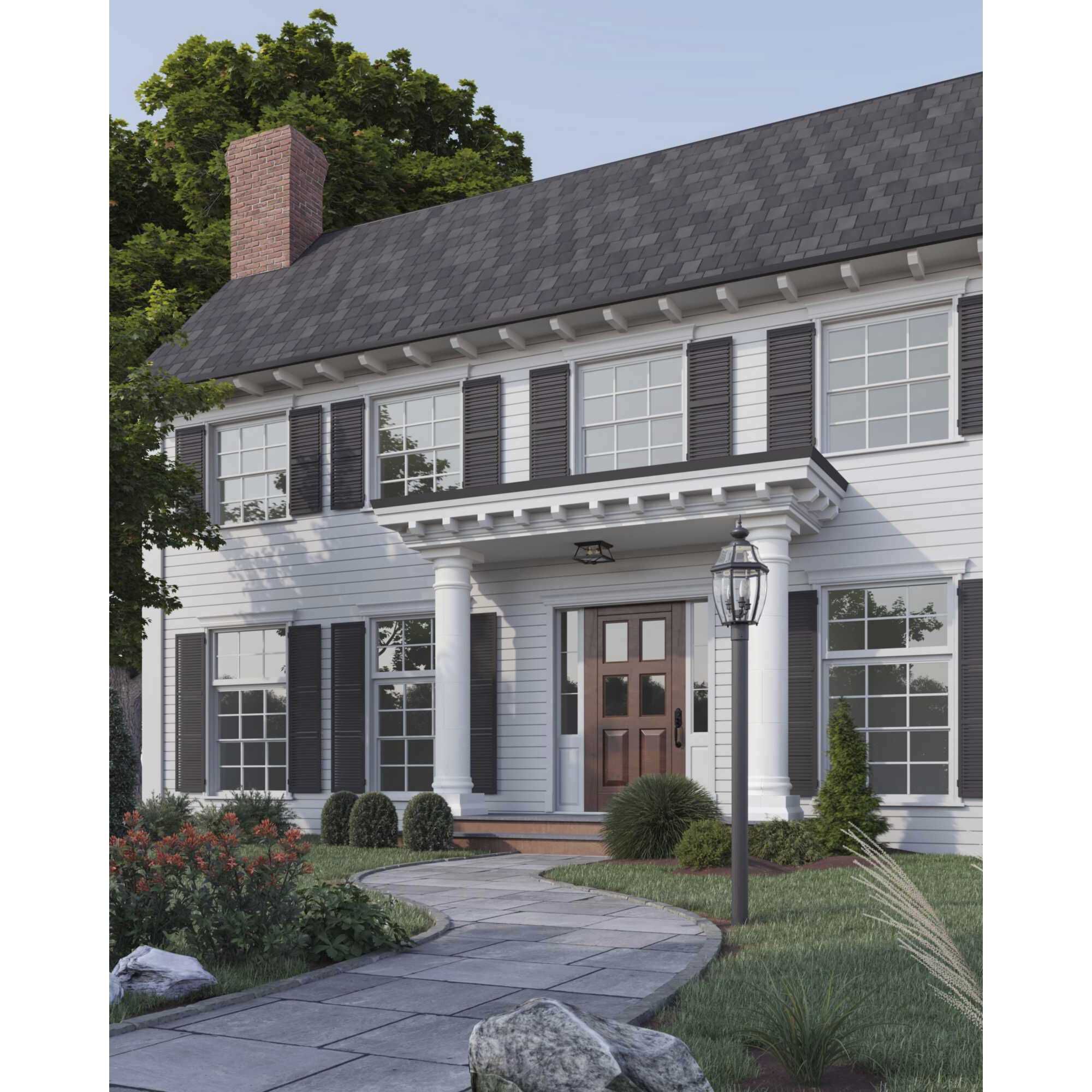 Mac 2 Light 11 inch Textured Black Outdoor Flush Mount