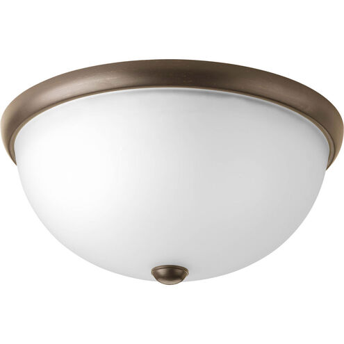 Random 2 Light 14 inch Antique Bronze Close-to-Ceiling Ceiling Light in Etched