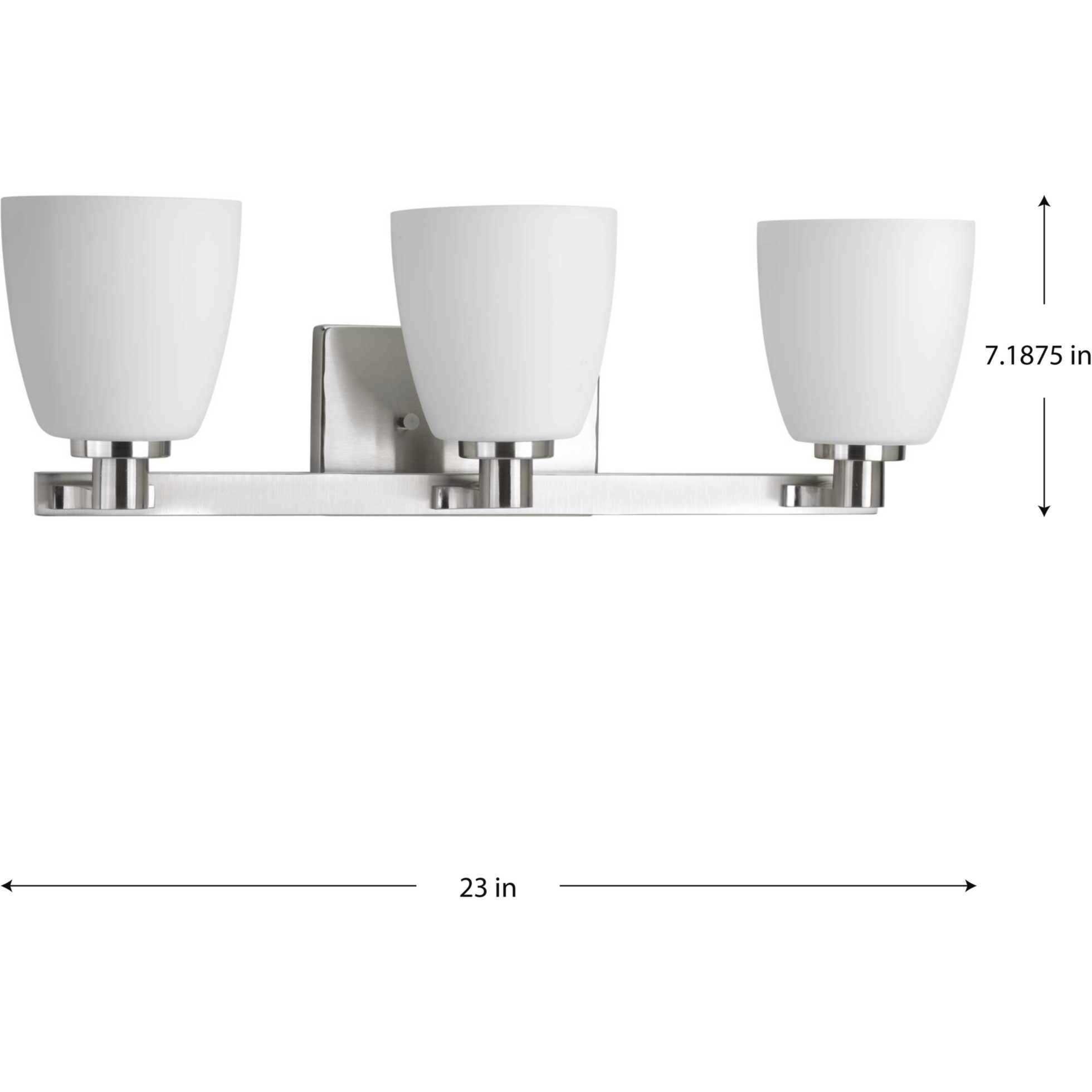 Fleet 3 Light 23 inch Brushed Nickel Bath Vanity Wall Light