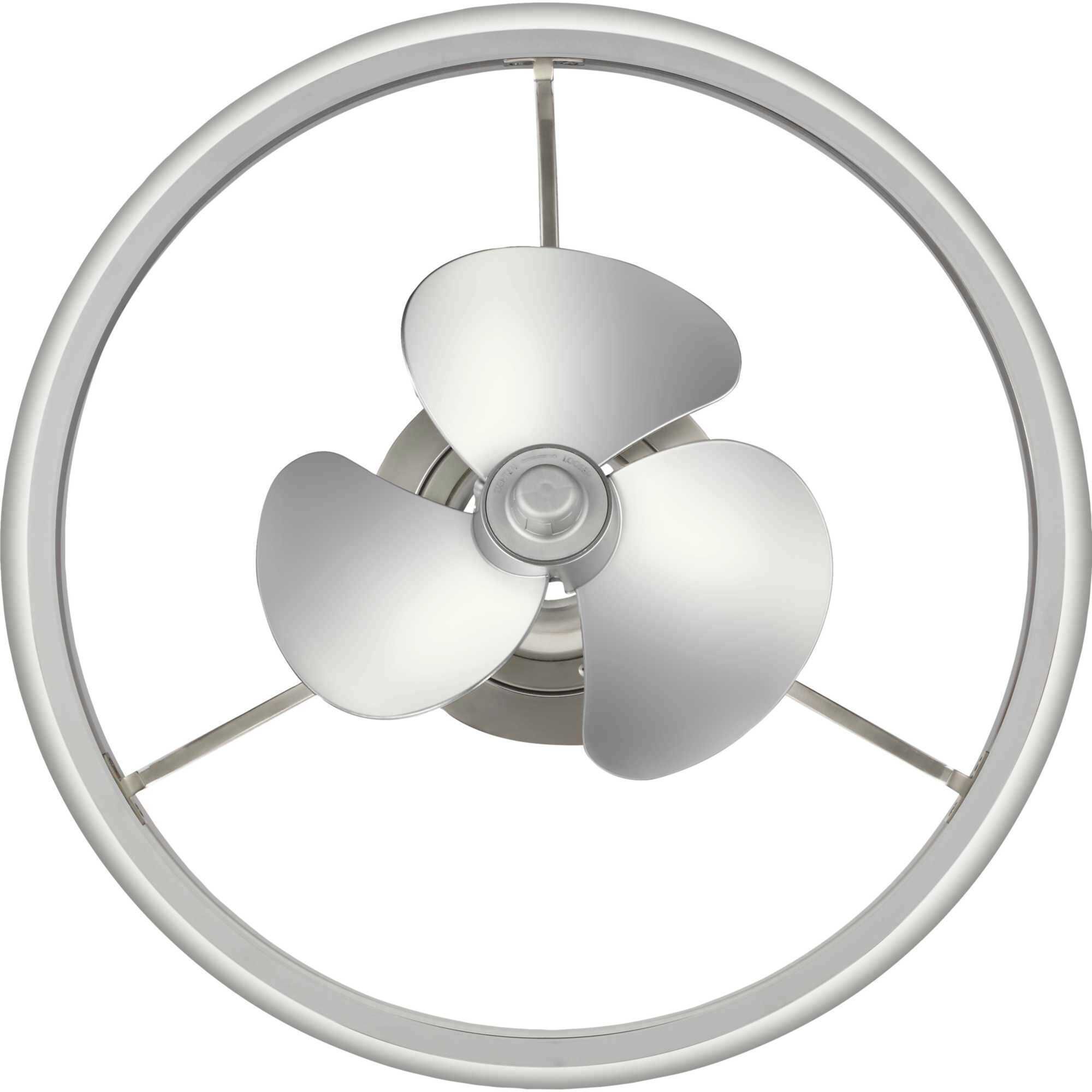 Burnett 20.94 inch Brushed Nickel with Silver Blades Outdoor Ceiling Fan