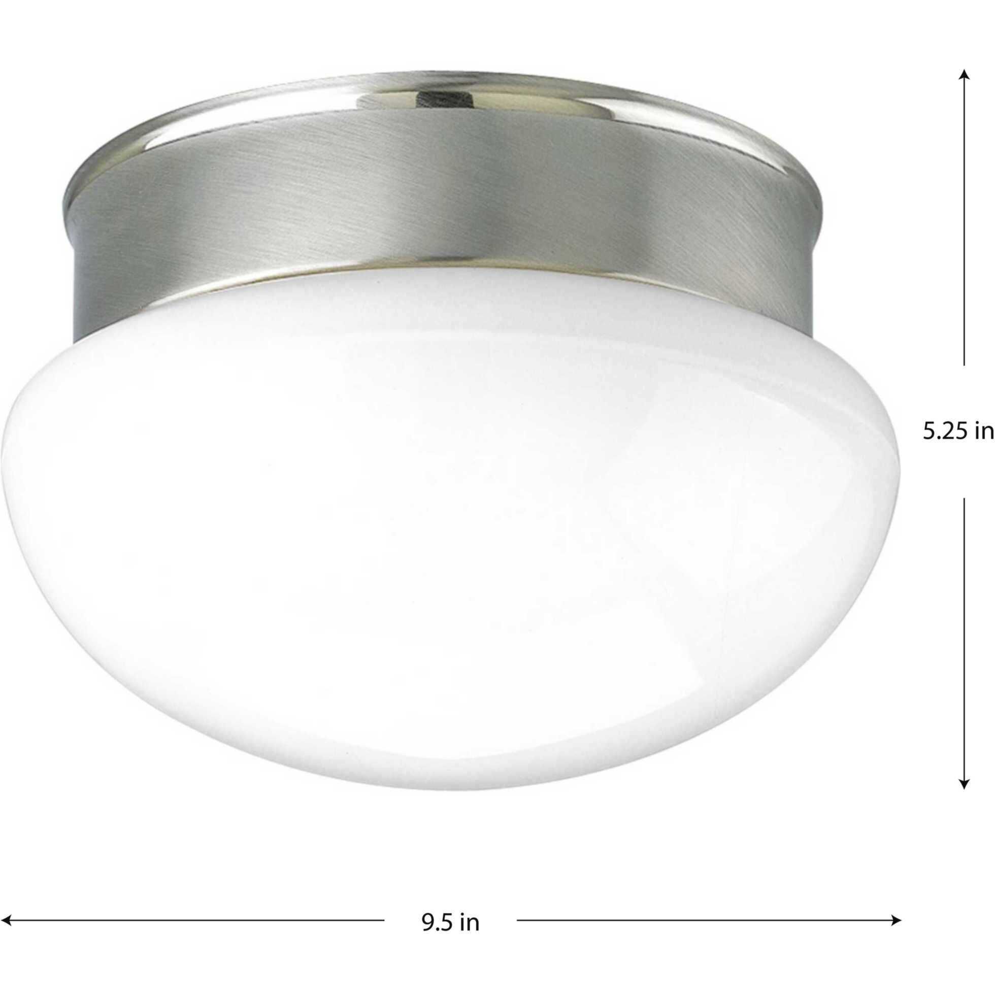 Fitter 2 Light 9.5 inch Brushed Nickel Flush Mount Ceiling Light