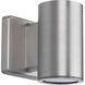Cylinders LED 6 inch Satin Nickel Outdoor Wall Mount Downlight Cylinder, Progress LED