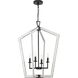 Galloway 4 Light 24 inch Matte Black Foyer Light Ceiling Light