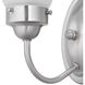 Fluted Glass 1 Light 5.25 inch Brushed Nickel Bath Vanity Wall Light in Etched