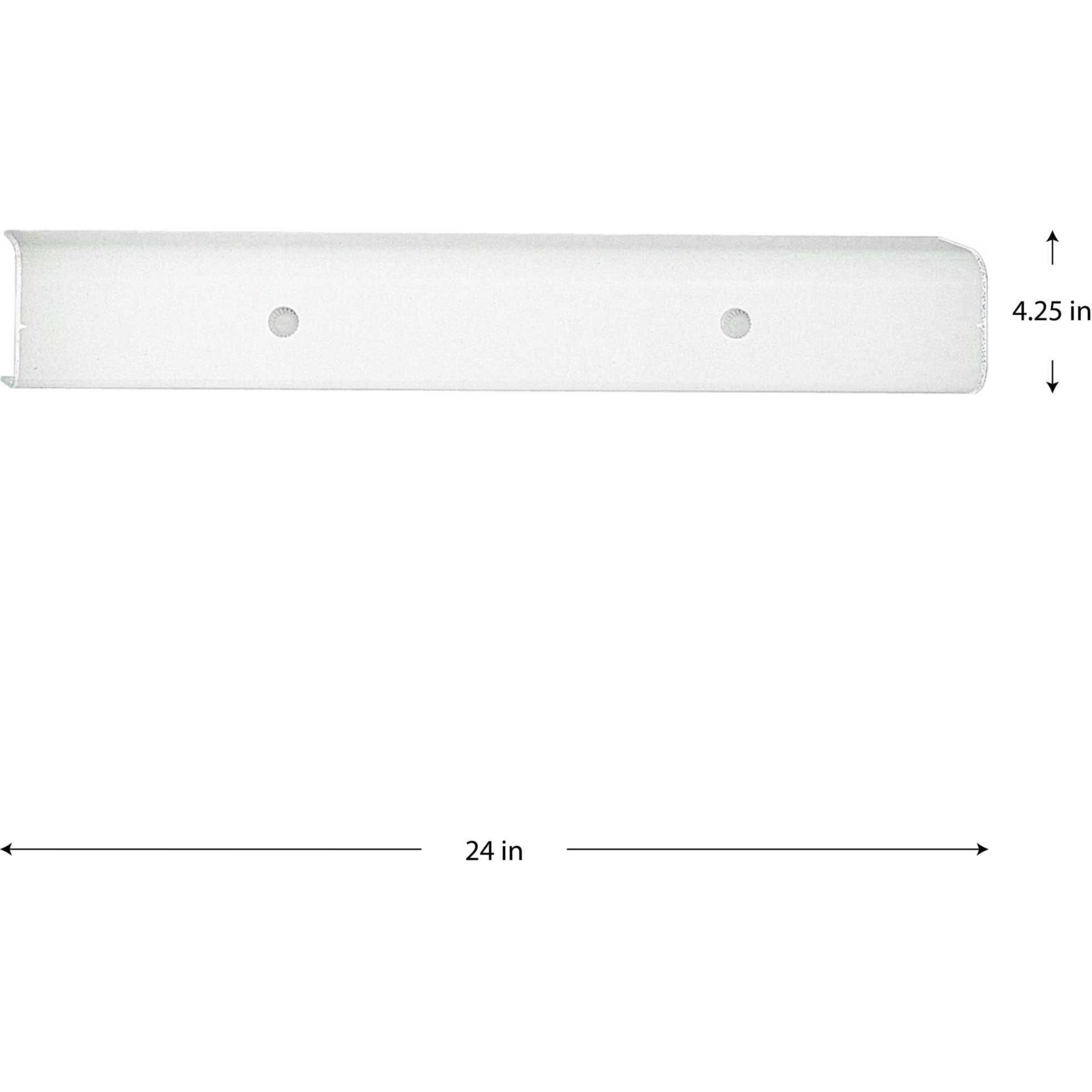 Channel Glass 4 Light 24 inch White Bath Vanity Wall Light