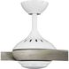 Conte 52 inch Satin White with Washed Oak Blades Outdoor Ceiling Fan