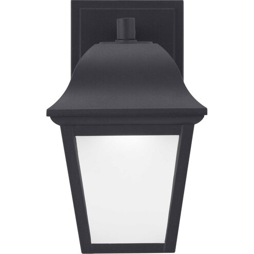 Die-Cast LED LED 9 inch Textured Black Outdoor Wall Lantern, Small, Progress LED