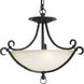 Santiago 3 Light 19.88 inch Forged Black Semi-Flush Mount Ceiling Light