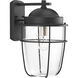Holcombe 1 Light 16 inch Textured Black Outdoor Wall Lantern, Large