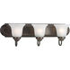 Builder Bath 3 Light 24 inch Antique Bronze Bath Vanity Wall Light in Bulbs Not Included