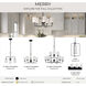 Merry 3 Light 18 inch Matte Black Linear Chandelier Ceiling Light