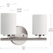 Replay 2 Light 13 inch Brushed Nickel Bath Vanity Wall Light