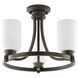 Orbitz 3 Light 17 inch Antique Bronze Semi-Flush Mount Convertible Ceiling Light