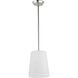 Clarion 1 Light 9 inch Brushed Nickel Pendant Ceiling Light