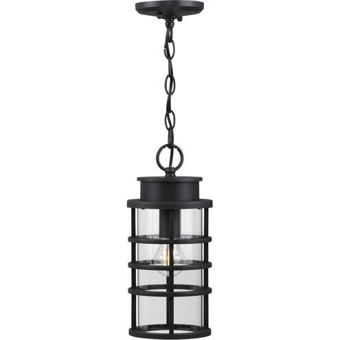 Port Royal 1 Light 6 inch Textured Black Outdoor Hanging Lantern, with DURASHIELD