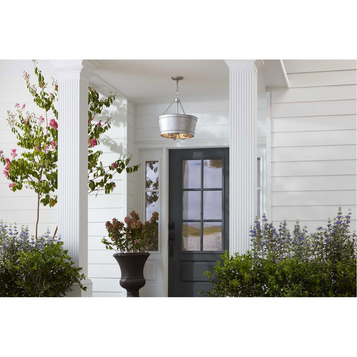 Galveston 3 Light 17.75 inch Galvanized Pendant Ceiling Light