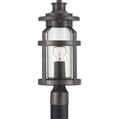Haslett 1 Light 18 inch Antique Pewter Outdoor Post Lantern