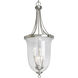 Seeded Glass 6 Light 14 inch Brushed Nickel Hall & Foyer Ceiling Light