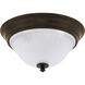 Renovations 2 Light 13 inch Forged Bronze Flush Mount Ceiling Light
