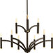Draper 9 Light 32 inch Antique Bronze Chandelier Ceiling Light
