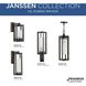 Janssen 1 Light 13 inch Oil Rubbed Bronze Outdoor Wall Lantern, Small, Design Series