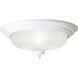 Swirled Glass 3 Light 15 inch Textured White Close-to-Ceiling Ceiling Light