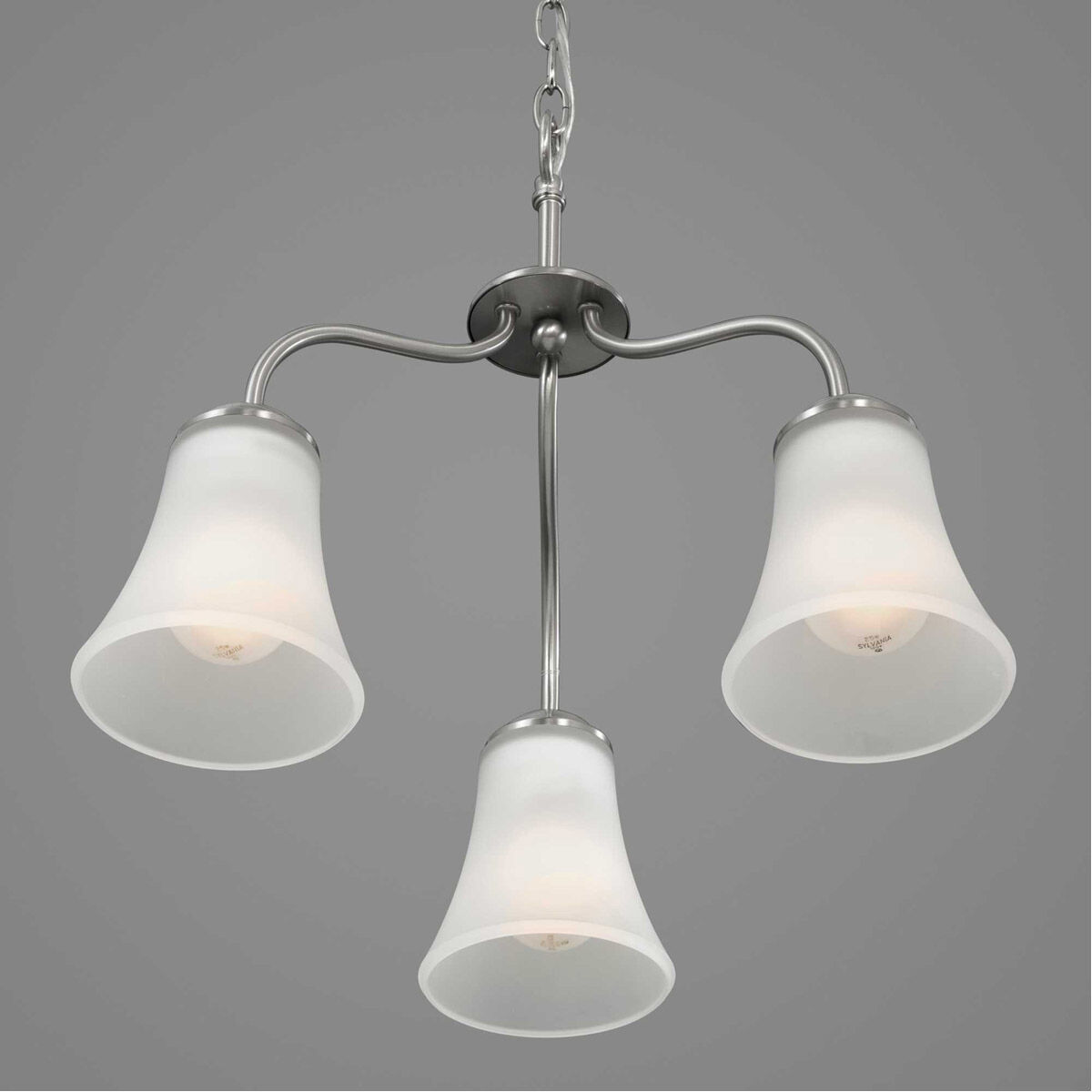 Classic 3 Light 18 inch Brushed Nickel Chandelier Ceiling Light