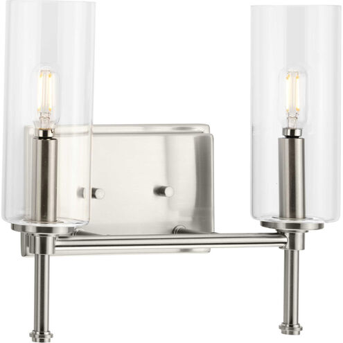 Elara 2 Light 13 inch Brushed Nickel Bath Vanity Wall Light