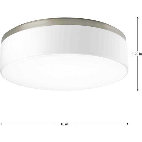Maier LED LED 18 inch Brushed Nickel Flush Mount Ceiling Light, Progress LED 