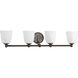 Topsail 4 Light 33.5 inch Antique Bronze Bath Vanity Wall Light