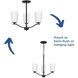 Adley 3 Light 18.12 inch Matte Black Semi-Flush Convertible Light Ceiling Light