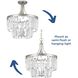 Glimmer 3 Light 16 inch Silver Ridge Semi-Flush Mount Convertible Ceiling Light, Design Series